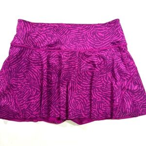 Athleta Ace Printed 13.5” Tennis Skort Fuchsia Animal Print